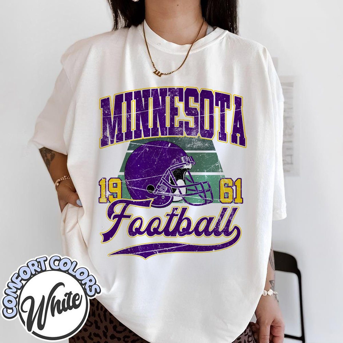 Unisex Minnesota football vintage t-shirt for men and women