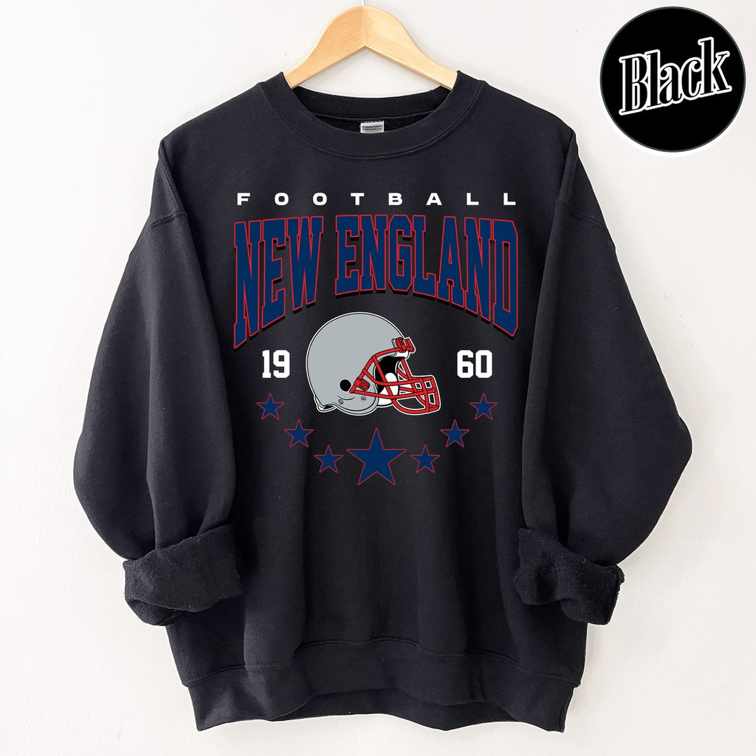 Unisex New England football vintage crewneck sweatshirt for men and women
