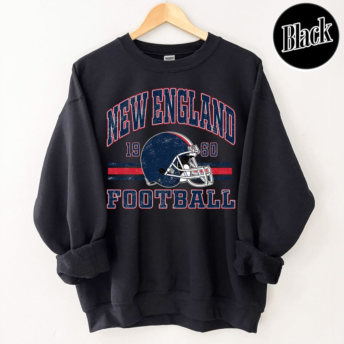 Unisex New England football vintage crewneck sweatshirt for men and women