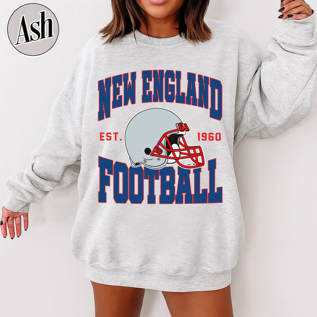 Unisex New England football vintage crewneck sweatshirt for men and women