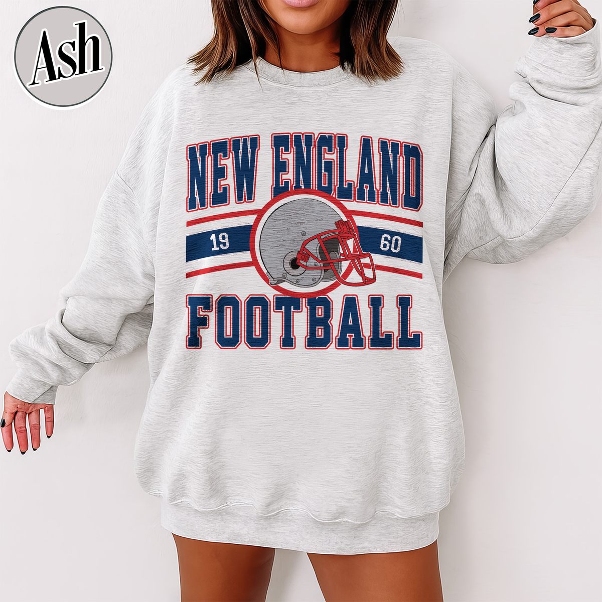Unisex New England football vintage crewneck sweatshirt for men and women