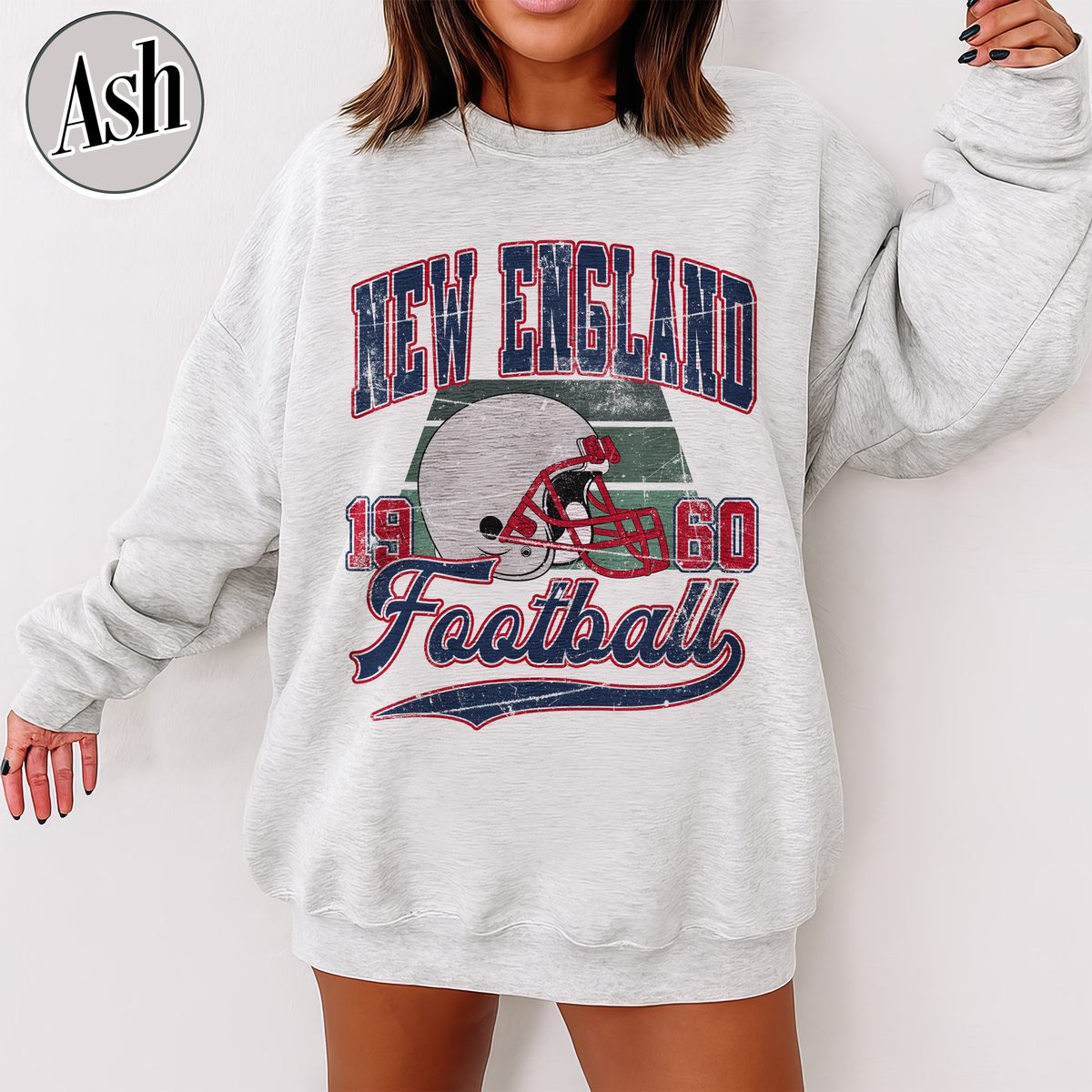 Unisex New England football vintage crewneck sweatshirt for men and women