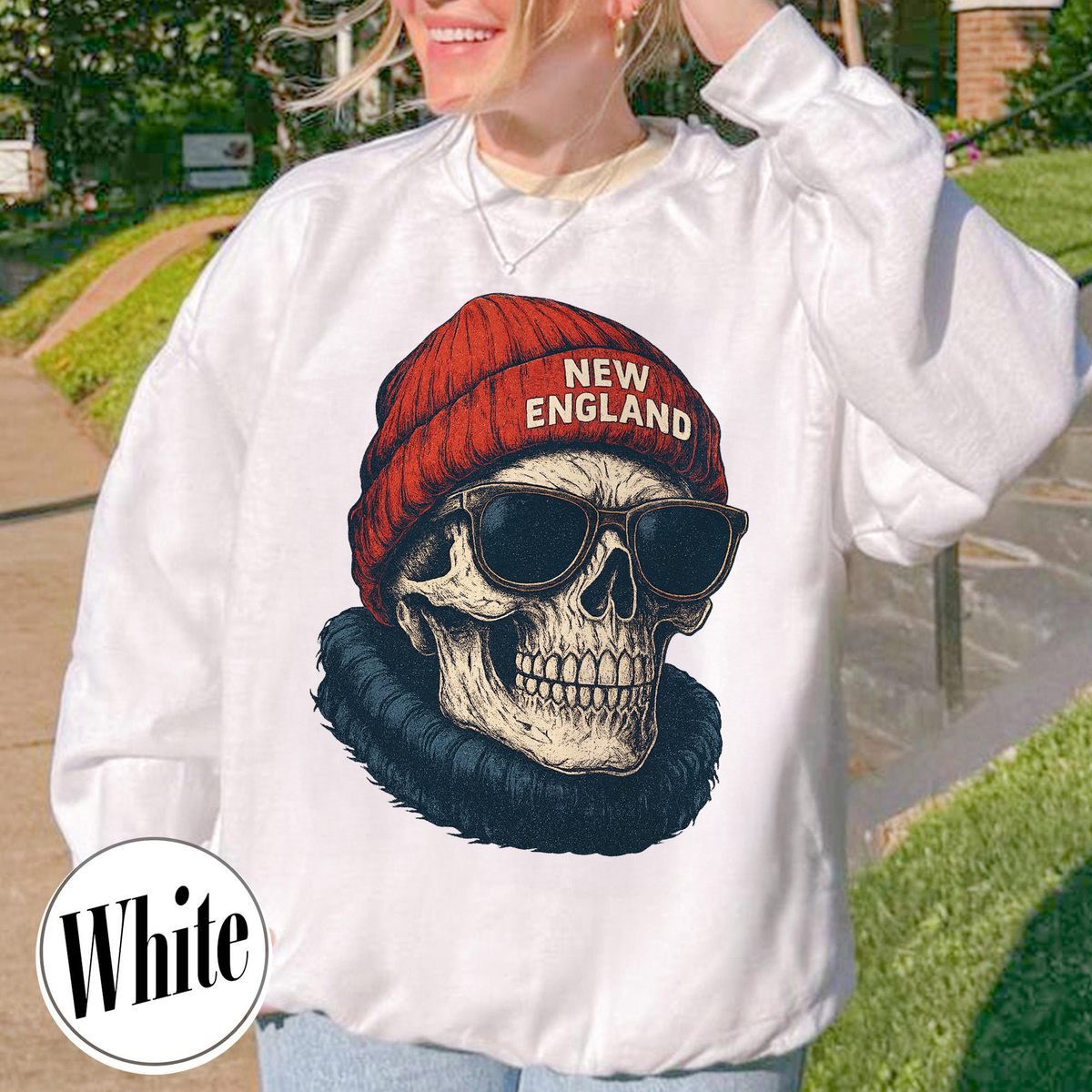 Unisex New England football vintage crewneck sweatshirt for men and women