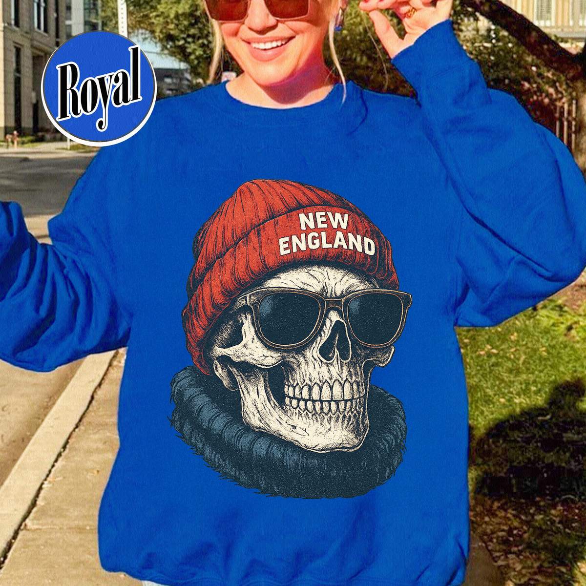 Unisex New England football vintage crewneck sweatshirt for men and women