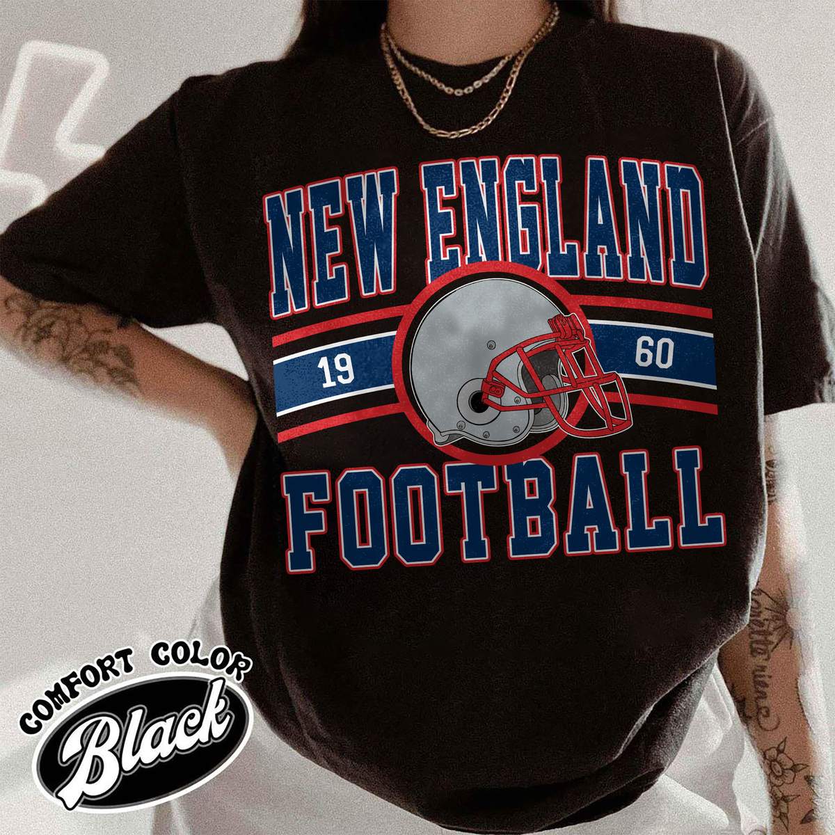 Unisex New England football vintage t-shirt for men and women