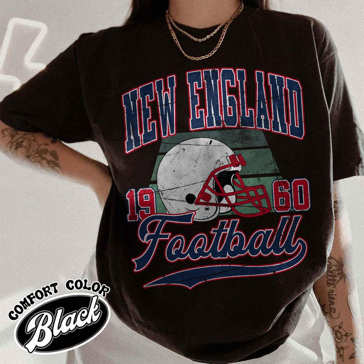 Unisex New England football vintage t-shirt for men and women