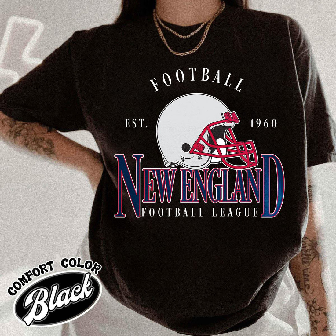 Unisex New England football vintage t-shirt for men and women