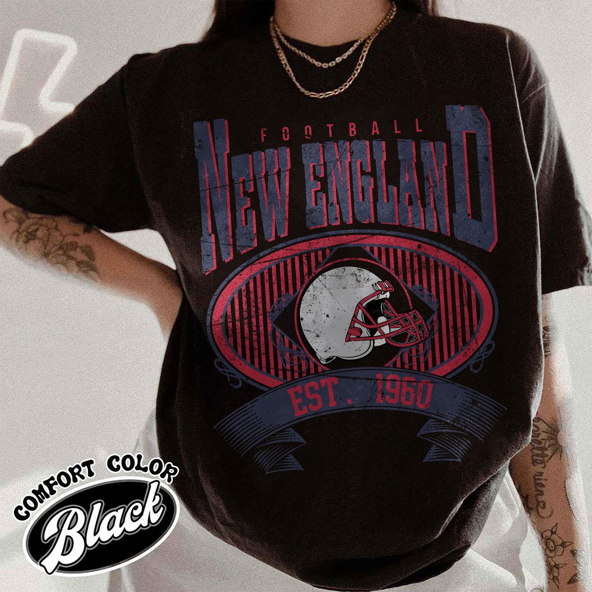 Unisex New England football vintage t-shirt for men and women