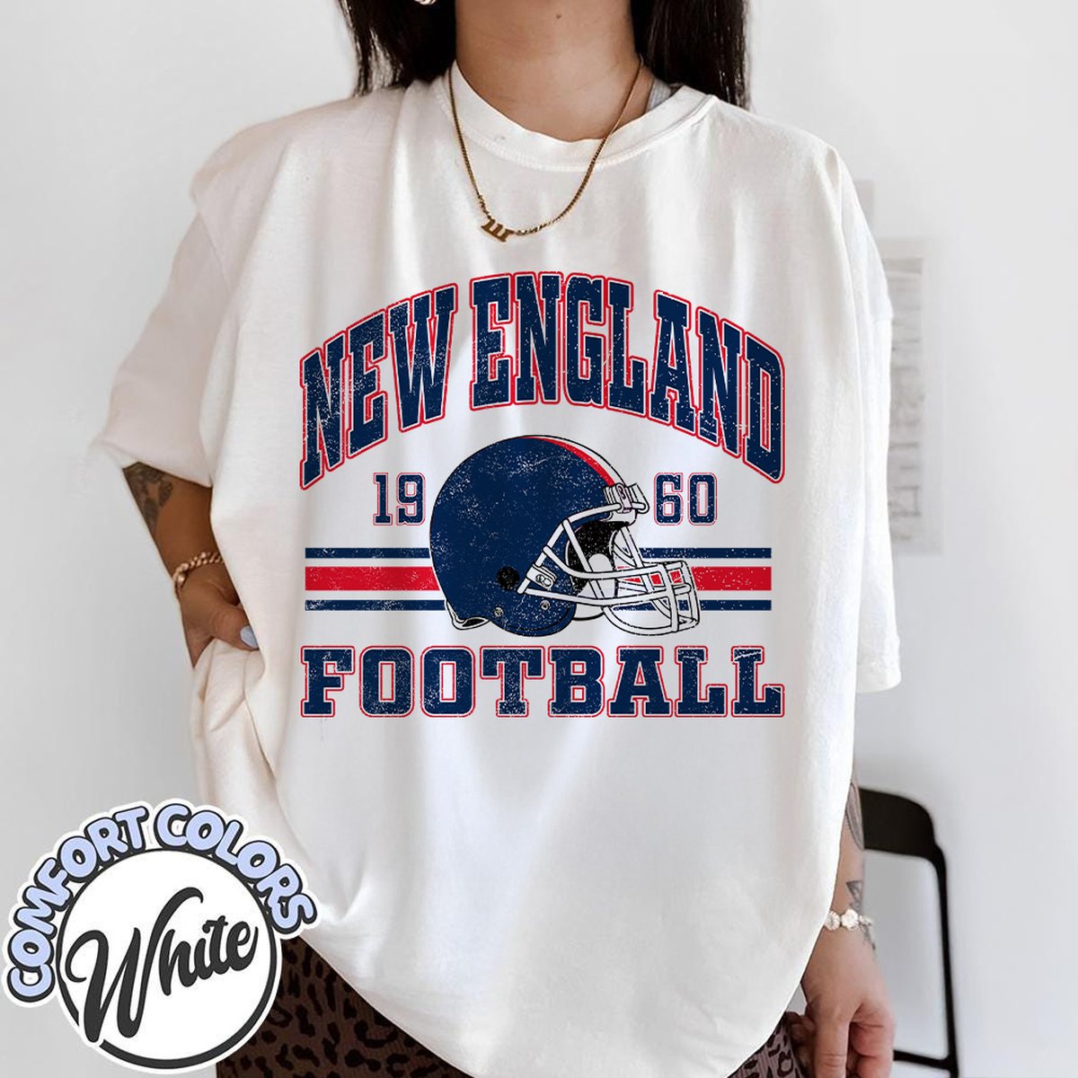 Unisex New England football vintage t-shirt for men and women
