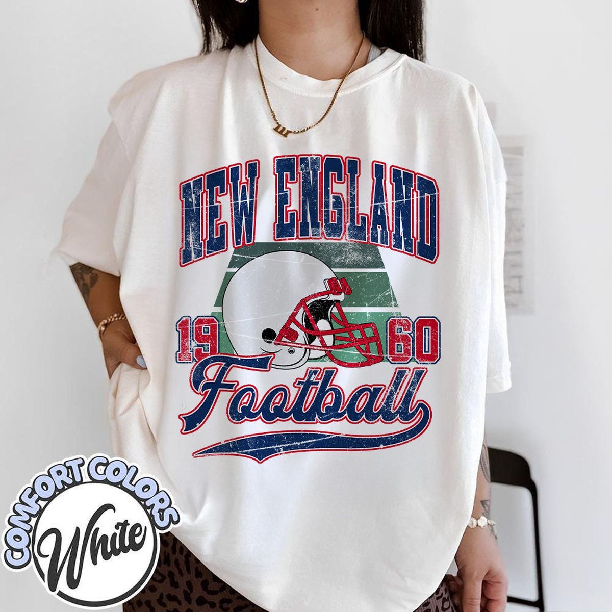 Unisex New England football vintage t-shirt for men and women