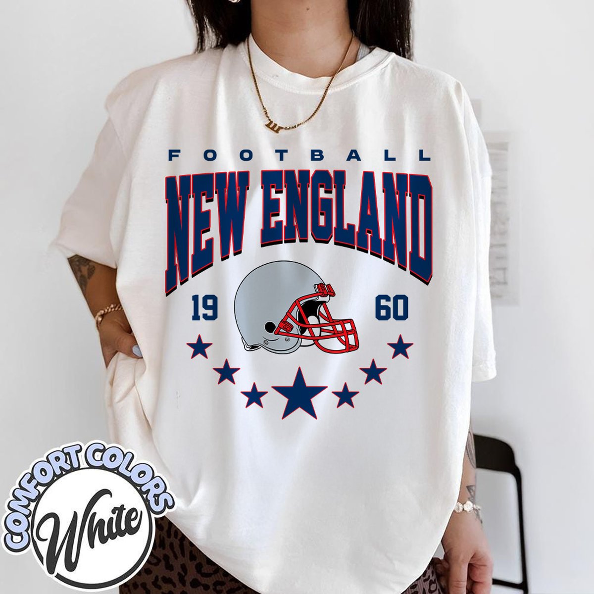 Unisex New England football vintage t-shirt for men and women