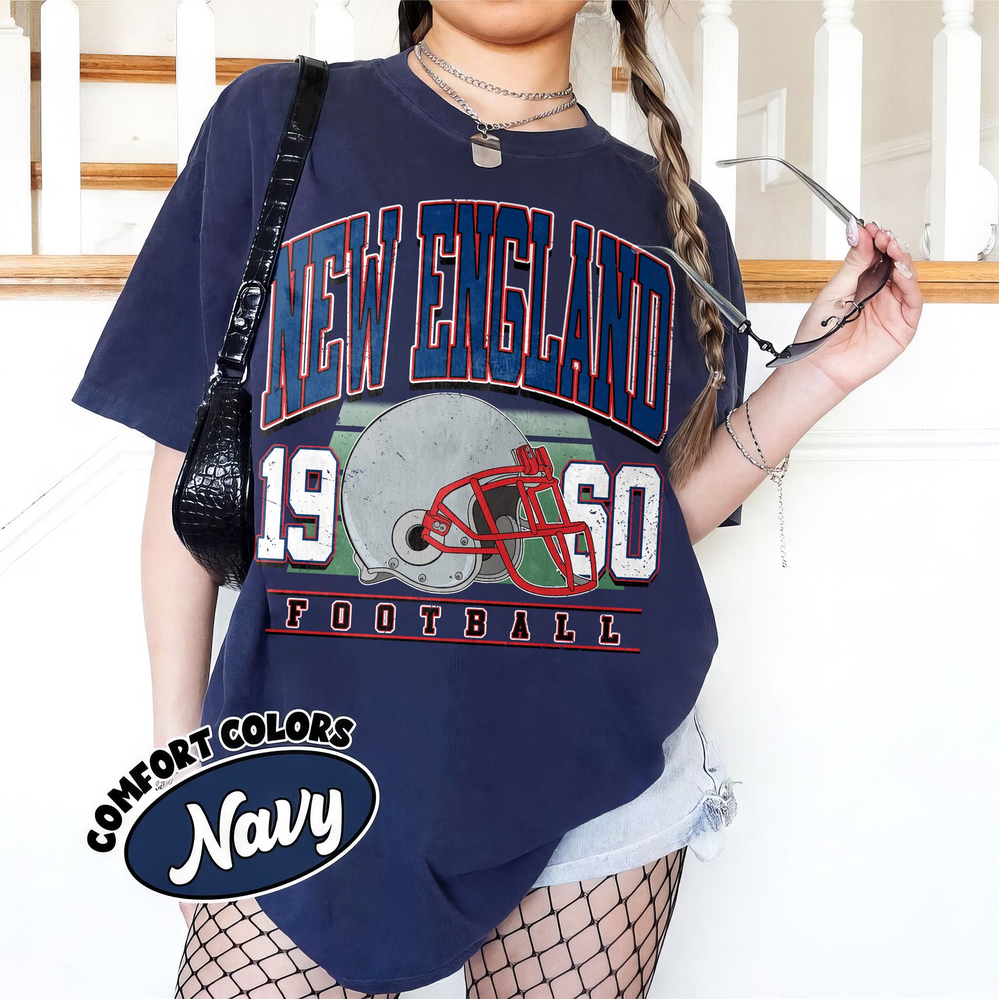 Unisex New England football vintage t-shirt for men and women