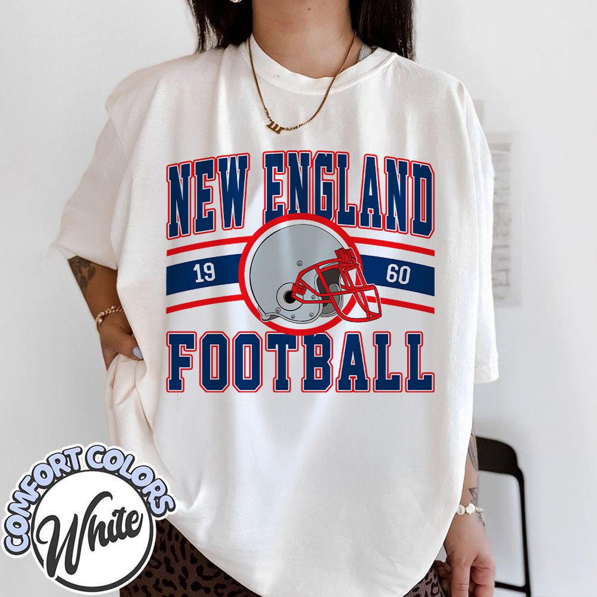 Unisex New England football vintage t-shirt for men and women