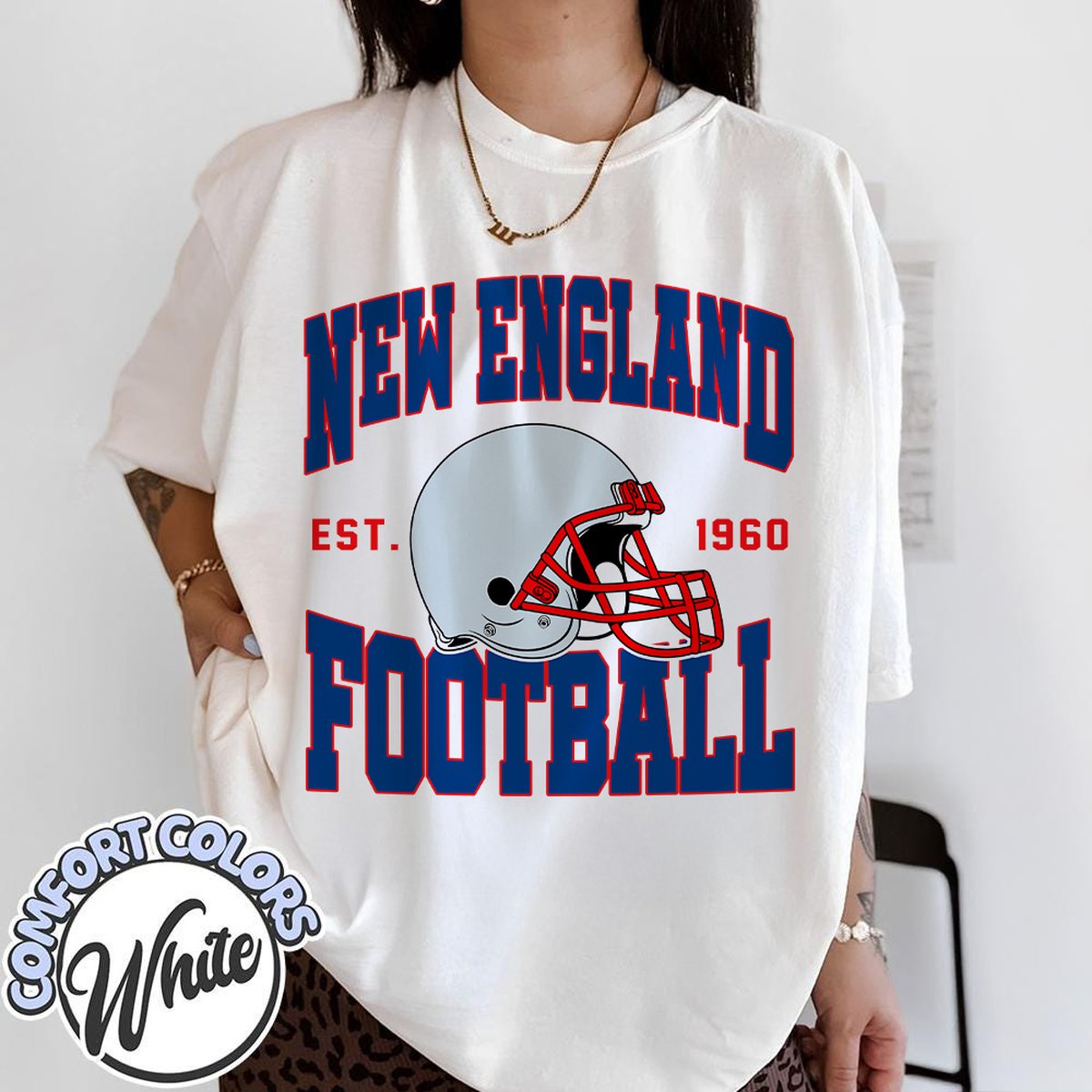 Unisex New England football vintage t-shirt for men and women
