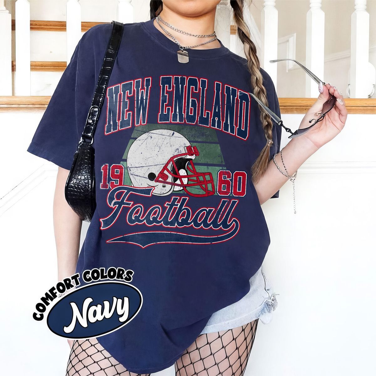 Unisex New England football vintage t-shirt for men and women