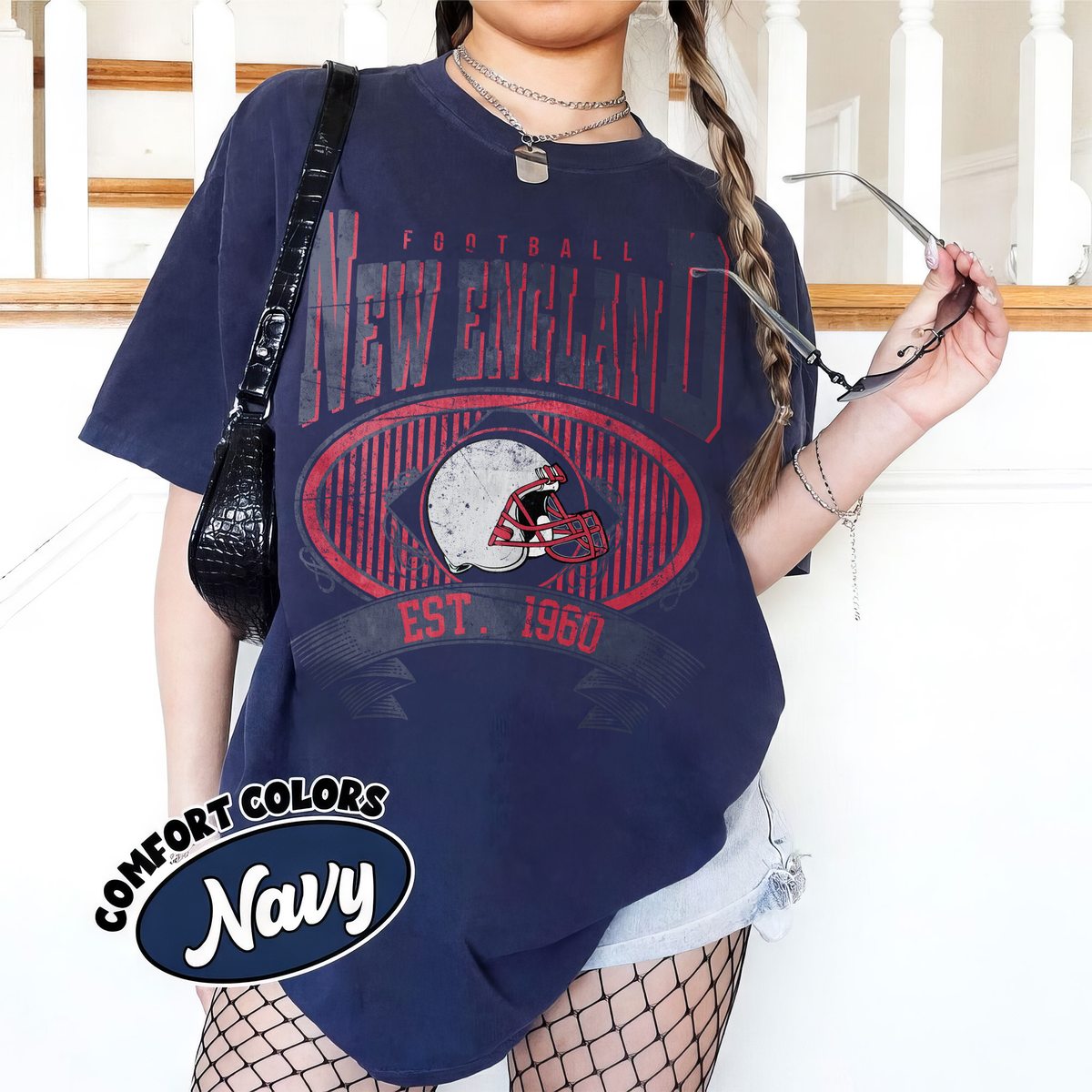 Unisex New England football vintage t-shirt for men and women