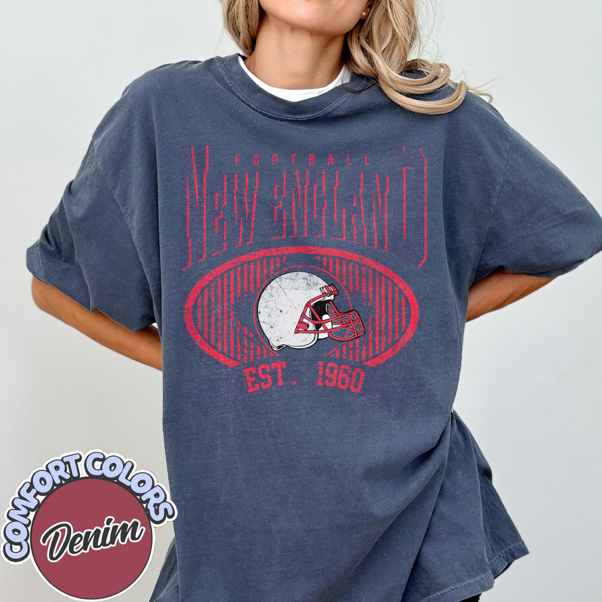 Unisex New England football vintage t-shirt for men and women