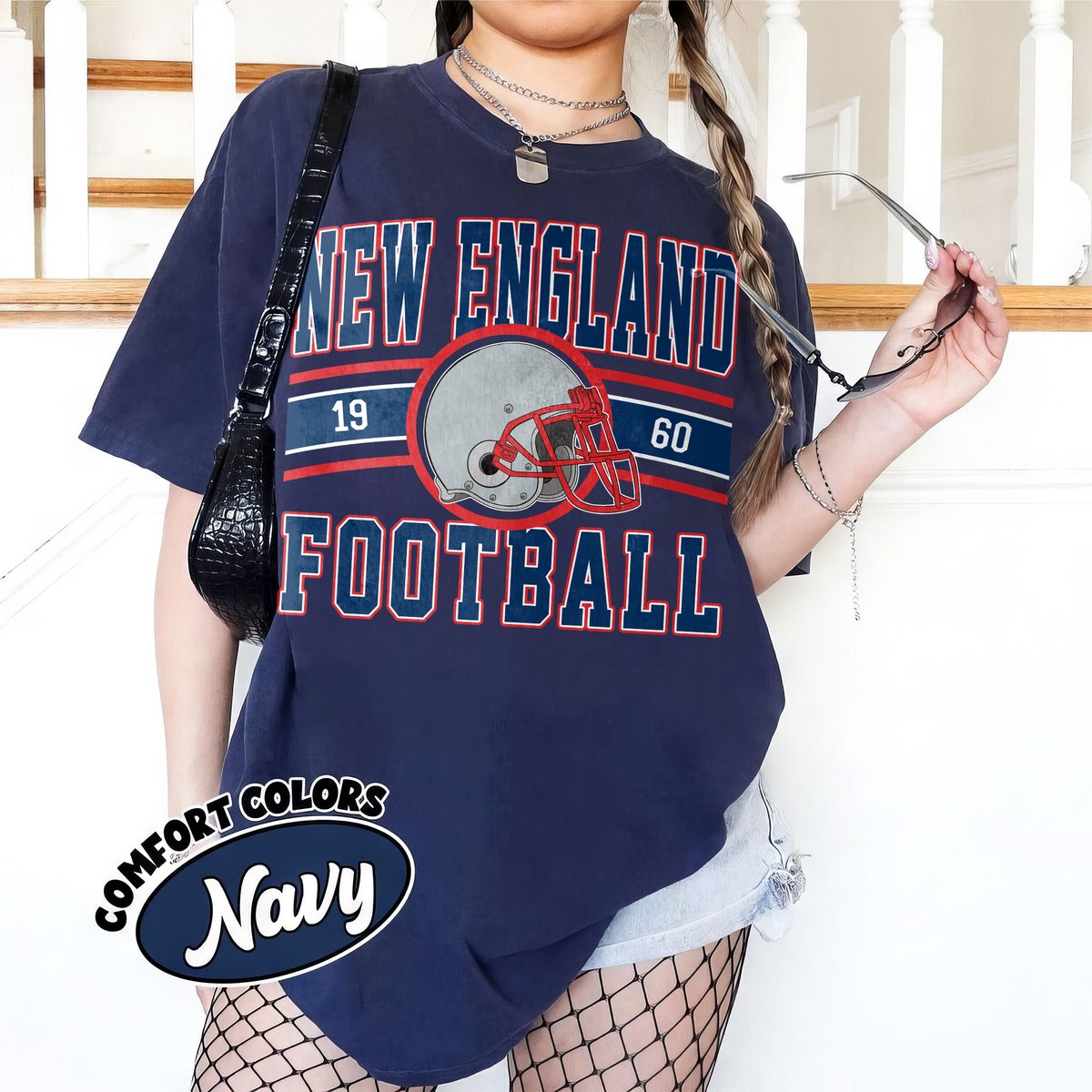 Unisex New England football vintage t-shirt for men and women