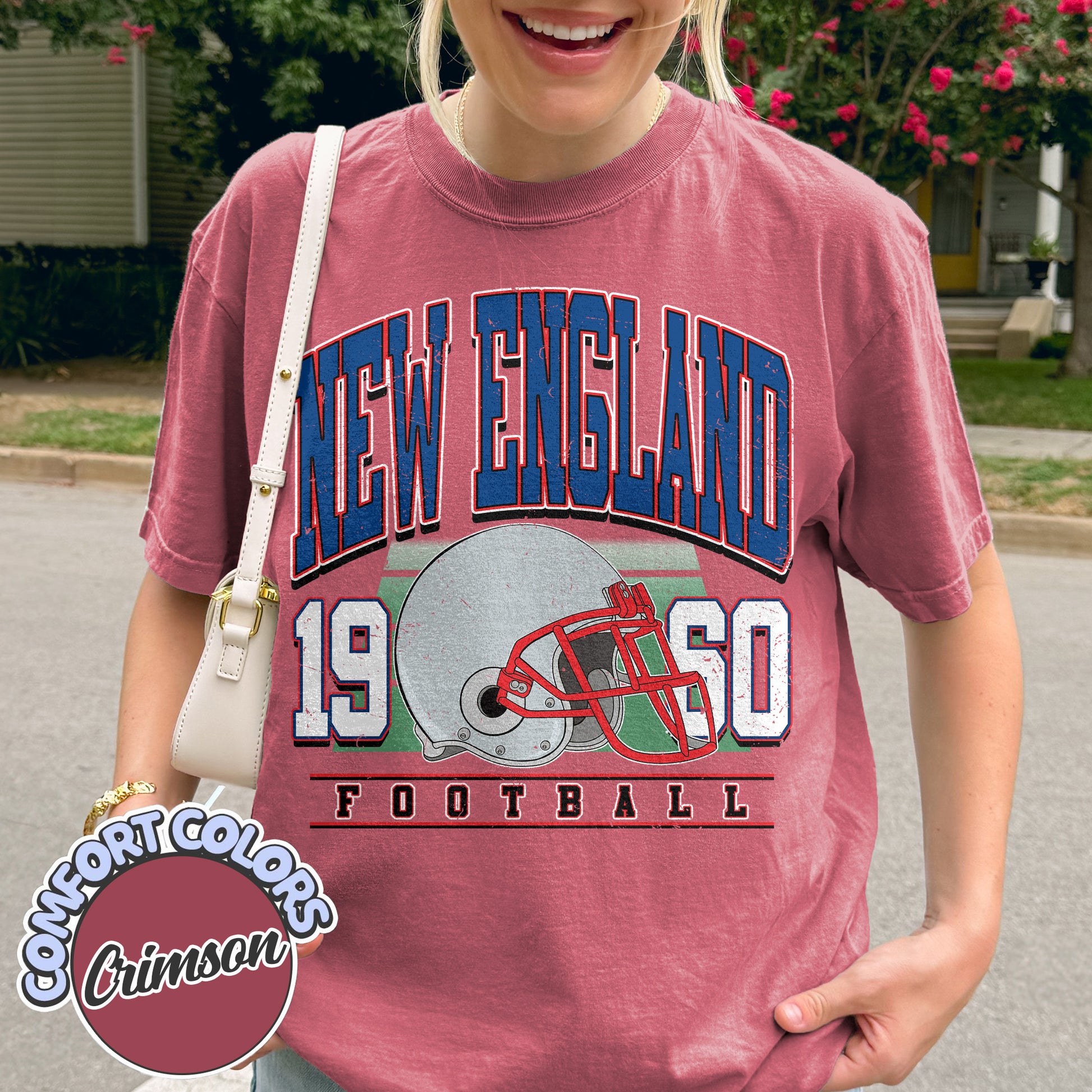 Unisex New England football vintage t-shirt for men and women