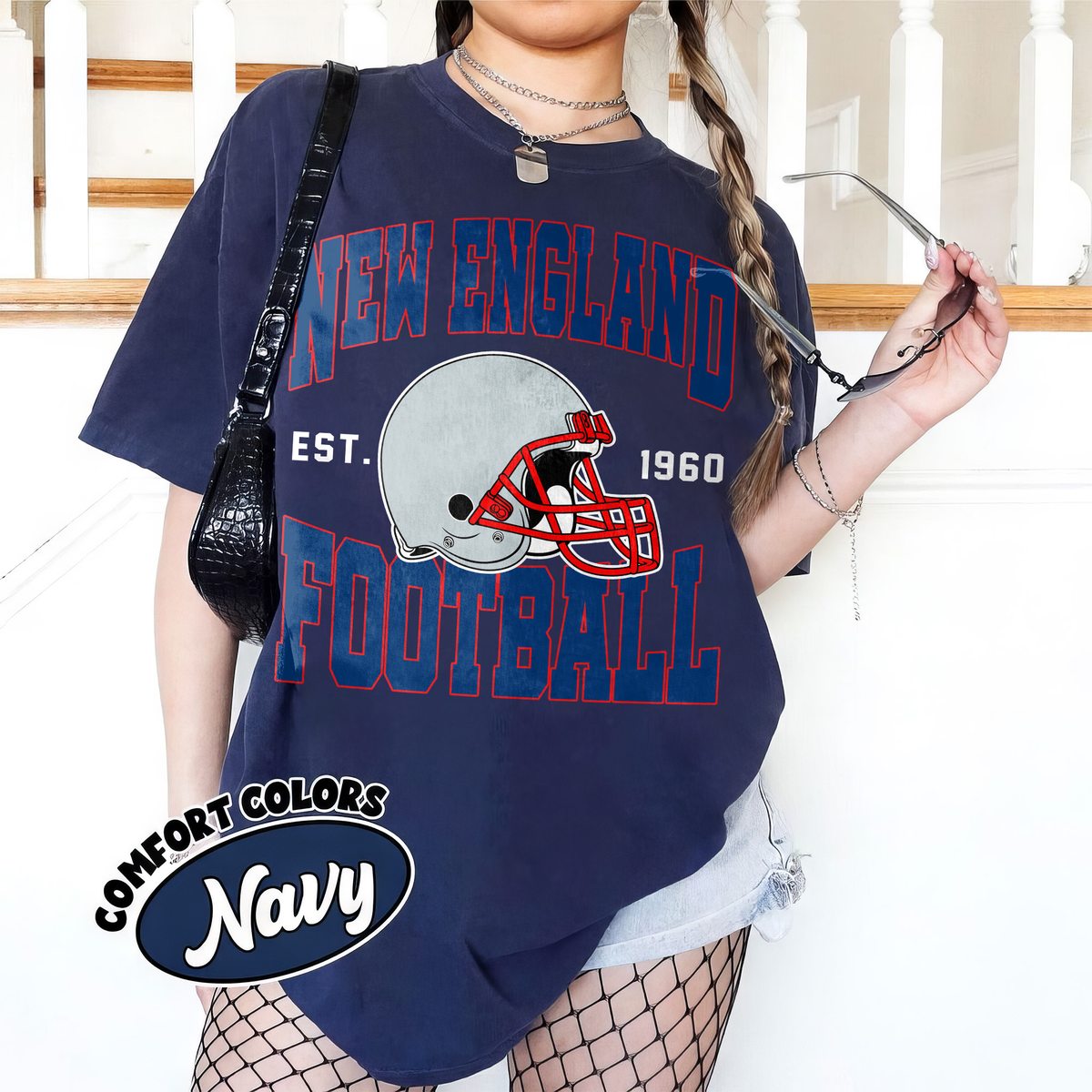 Unisex New England football vintage t-shirt for men and women
