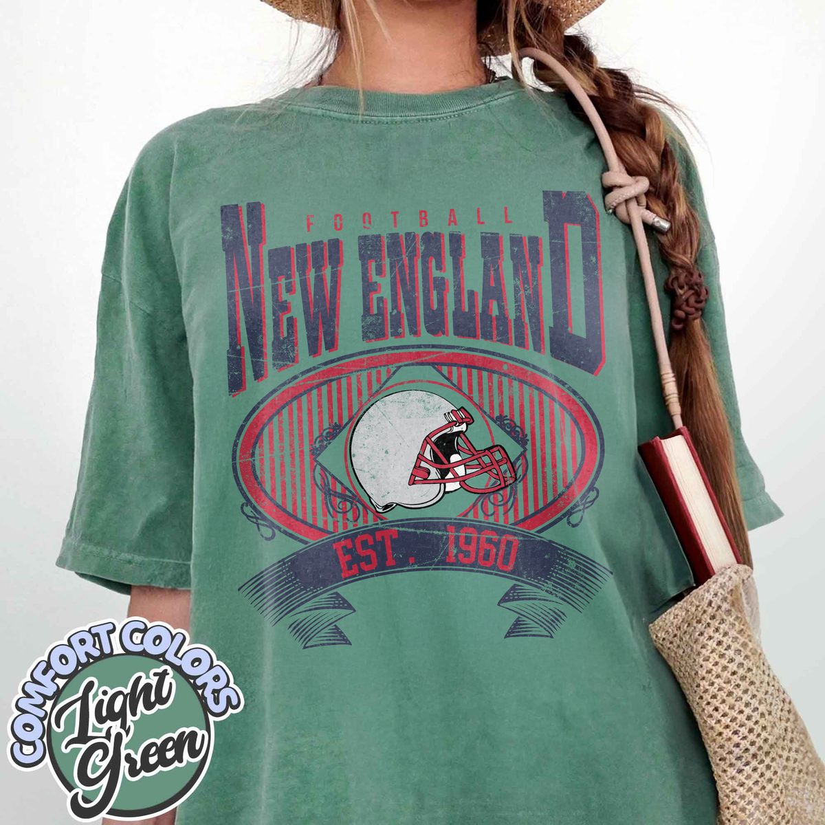 Unisex New England football vintage t-shirt for men and women