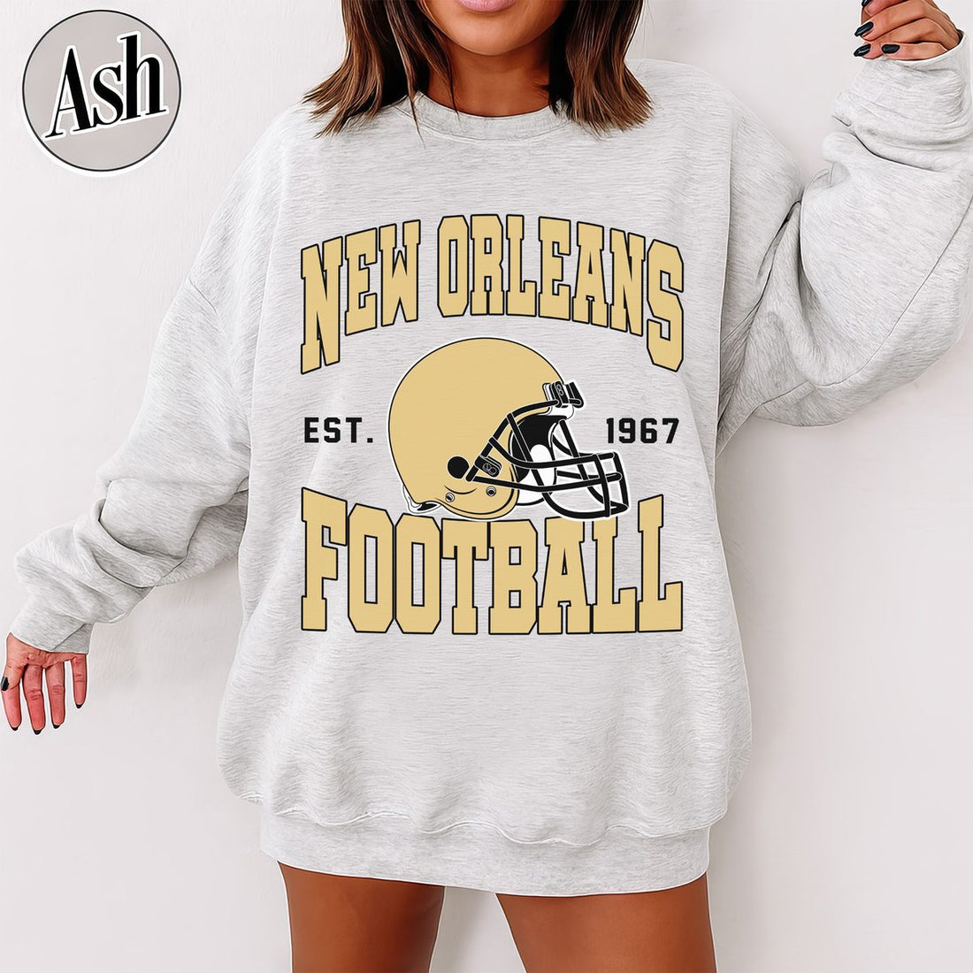 Unisex New Orleans football vintage crewneck sweatshirt for men and women