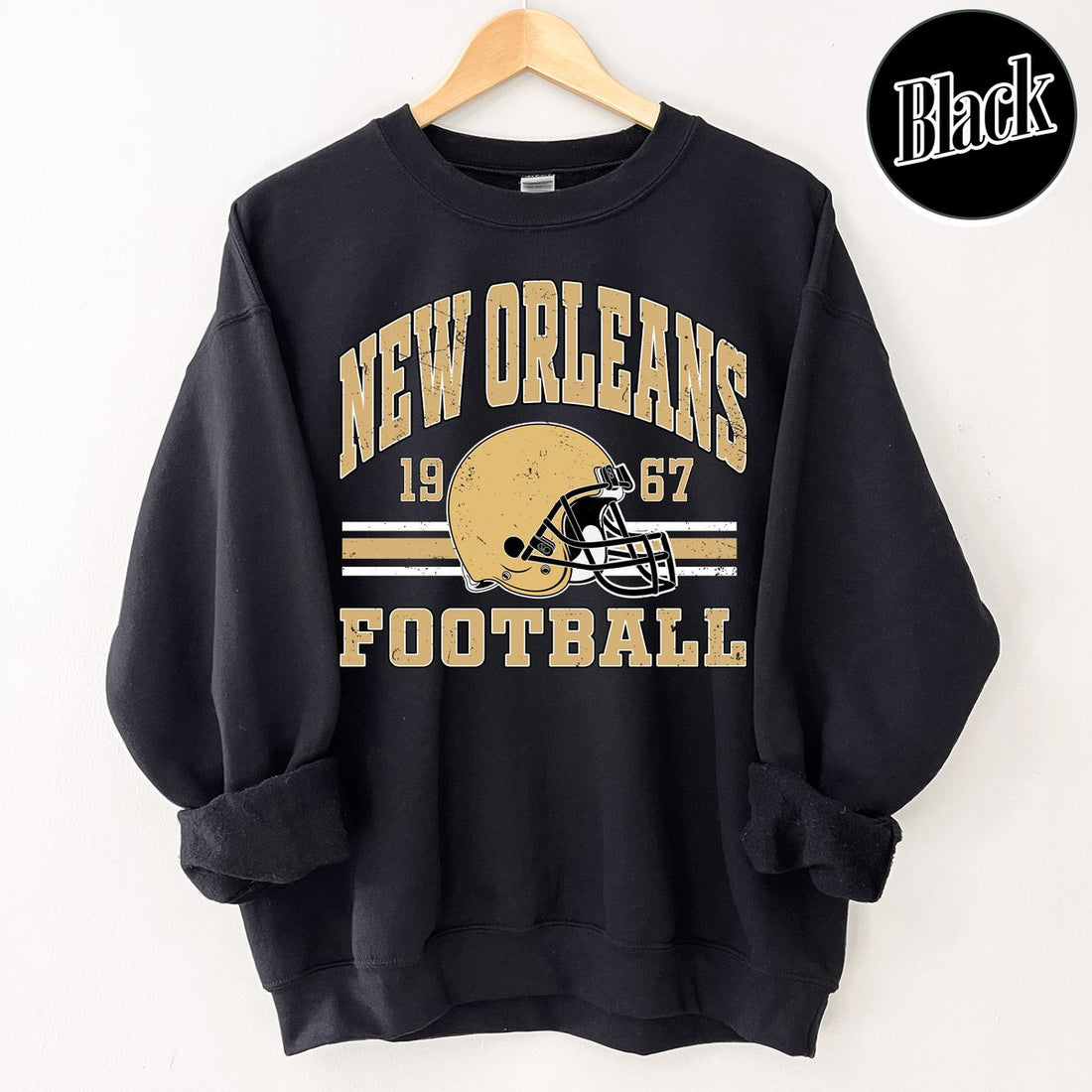 Unisex New Orleans football vintage crewneck sweatshirt for men and women