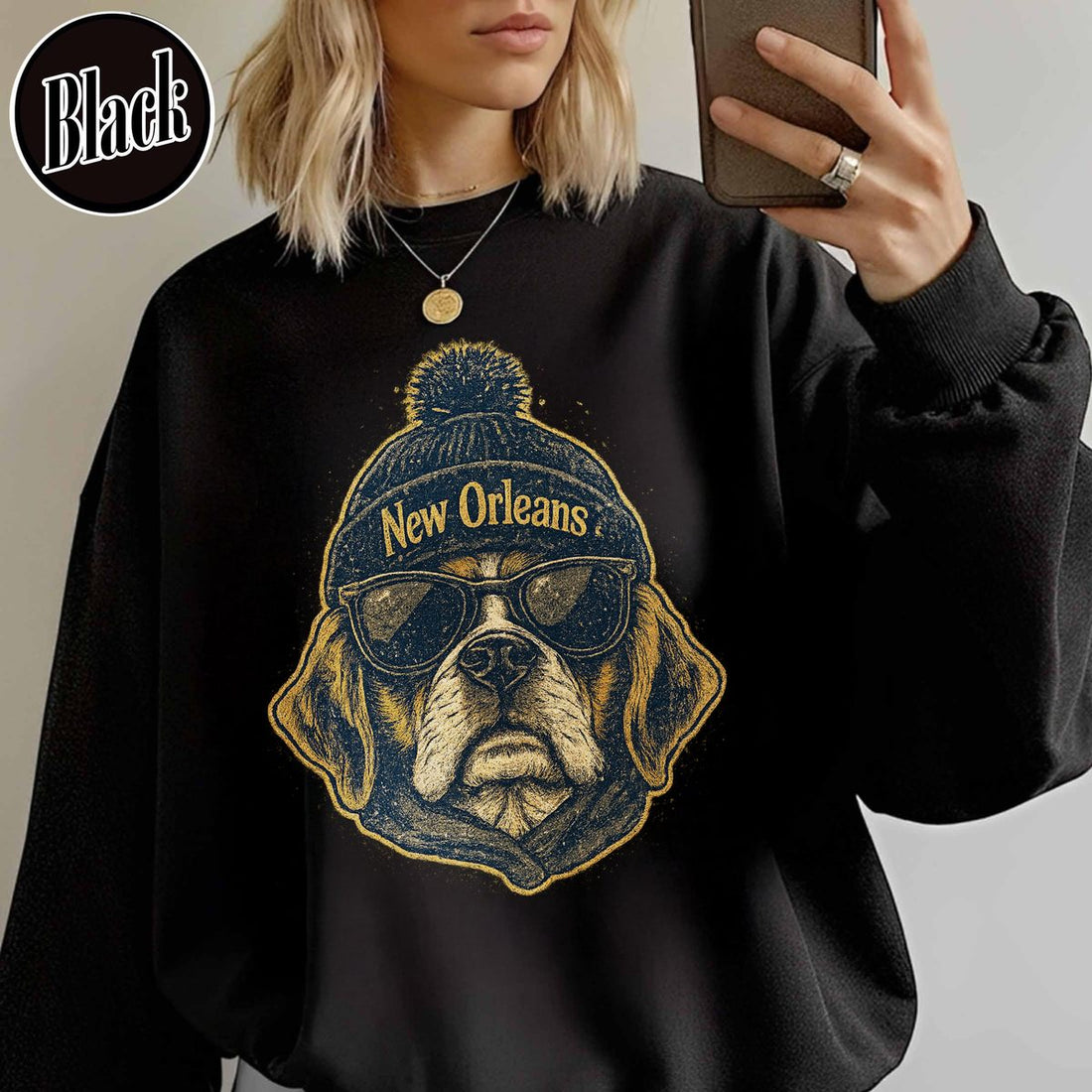 Unisex New Orleans football vintage crewneck sweatshirt for men and women