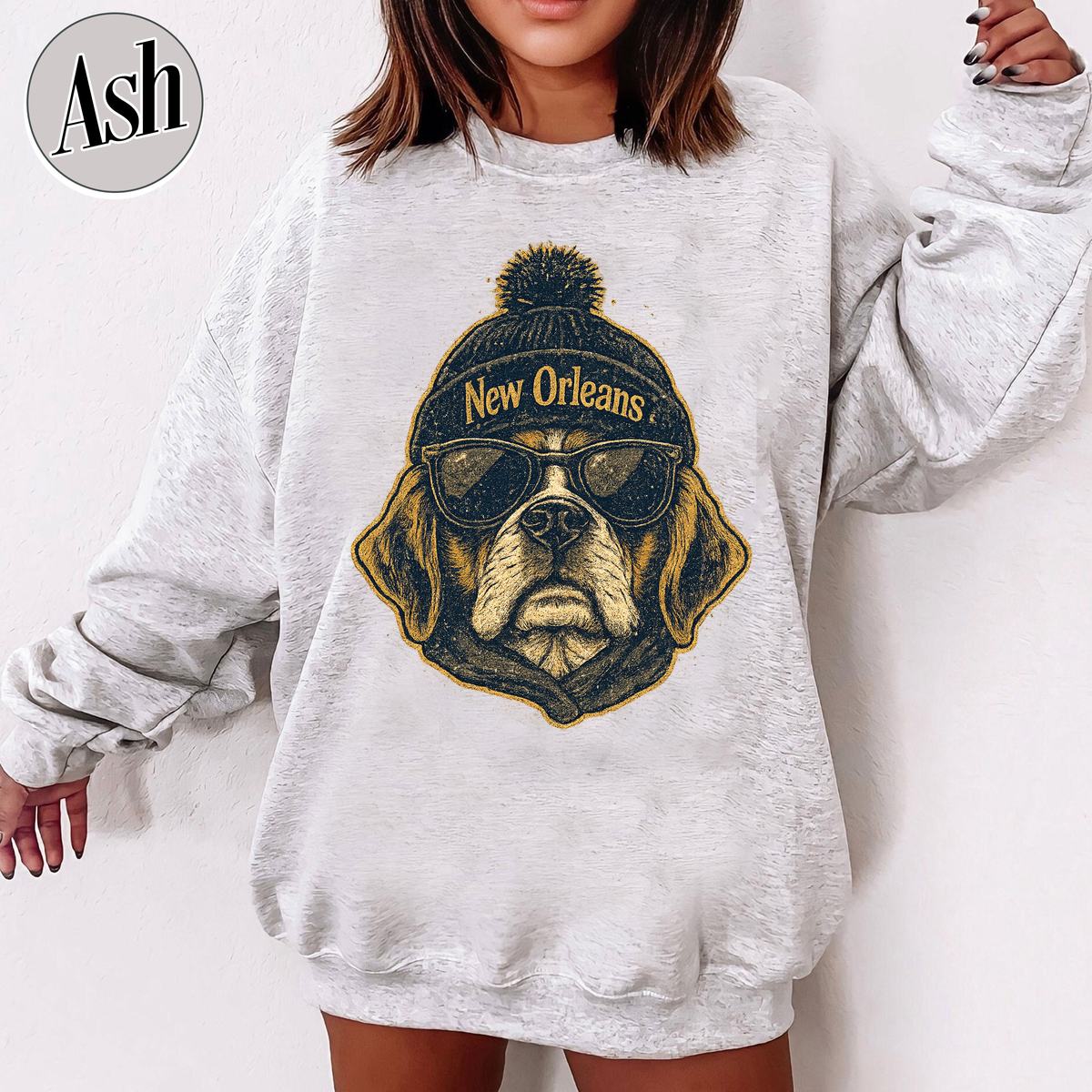Unisex New Orleans football vintage crewneck sweatshirt for men and women