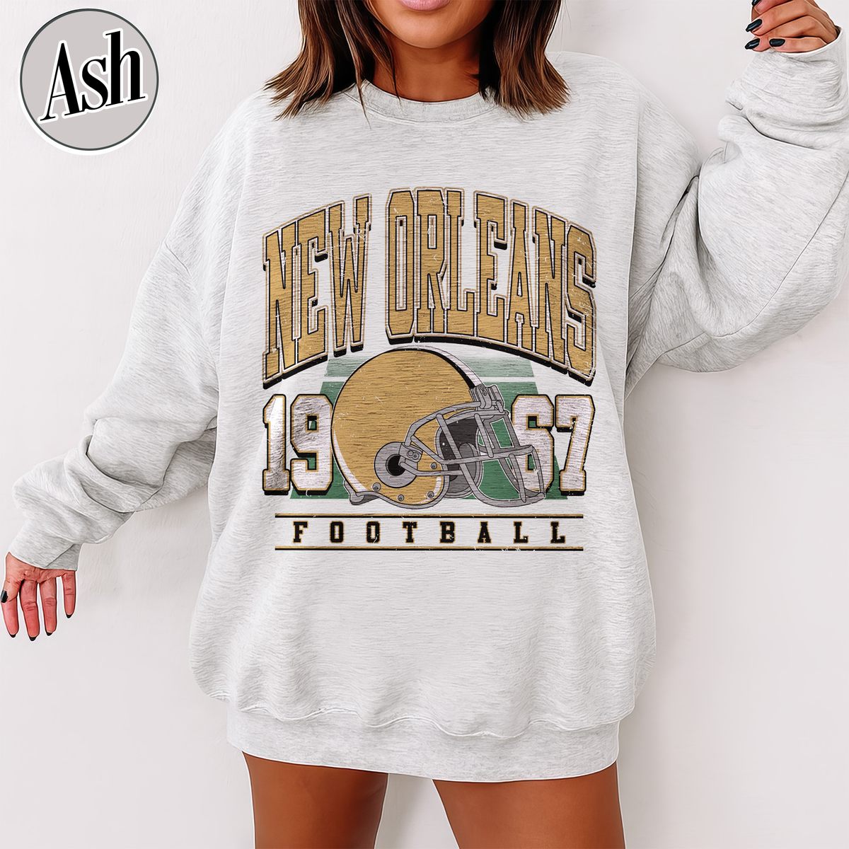 Unisex New Orleans football vintage crewneck sweatshirt for men and women