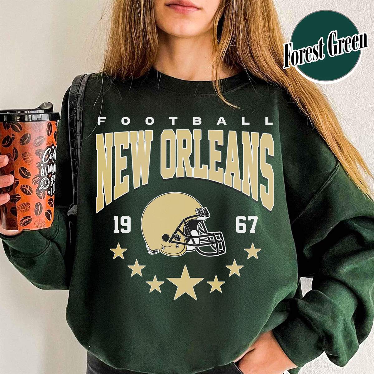 Unisex New Orleans football vintage crewneck sweatshirt for men and women