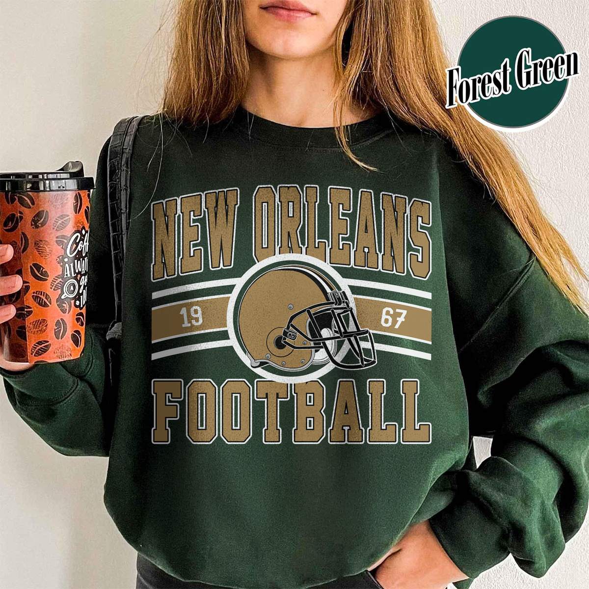 Unisex New Orleans football vintage crewneck sweatshirt for men and women