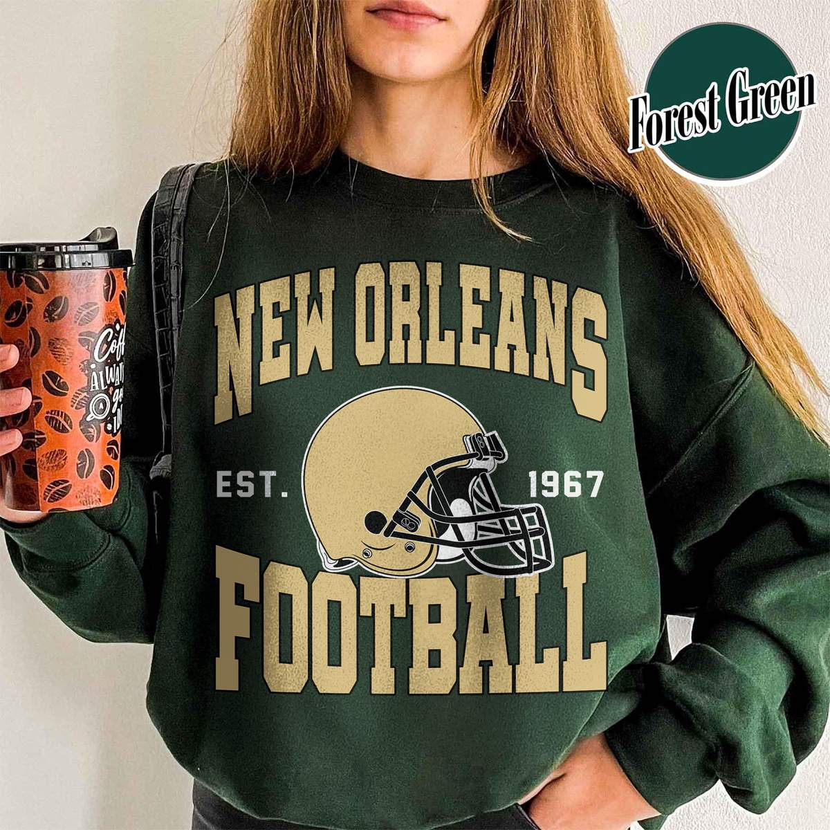 Unisex New Orleans football vintage crewneck sweatshirt for men and women