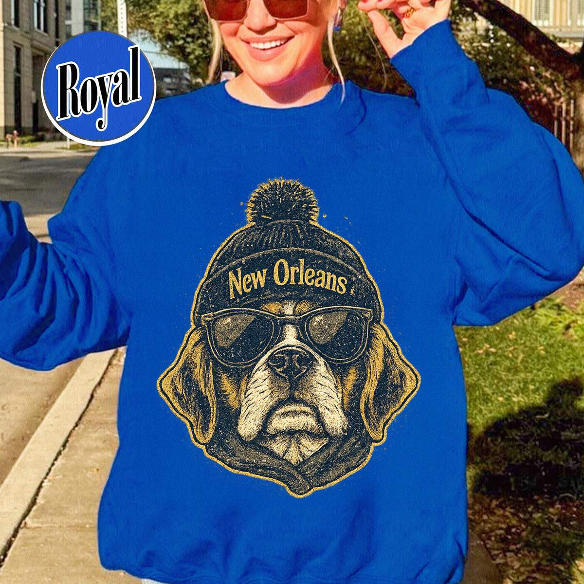 Unisex New Orleans football vintage crewneck sweatshirt for men and women