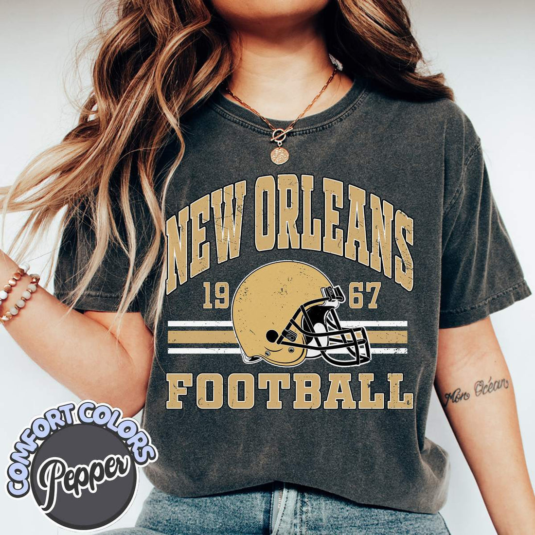 Unisex New Orleans football vintage t-shirt for men and women