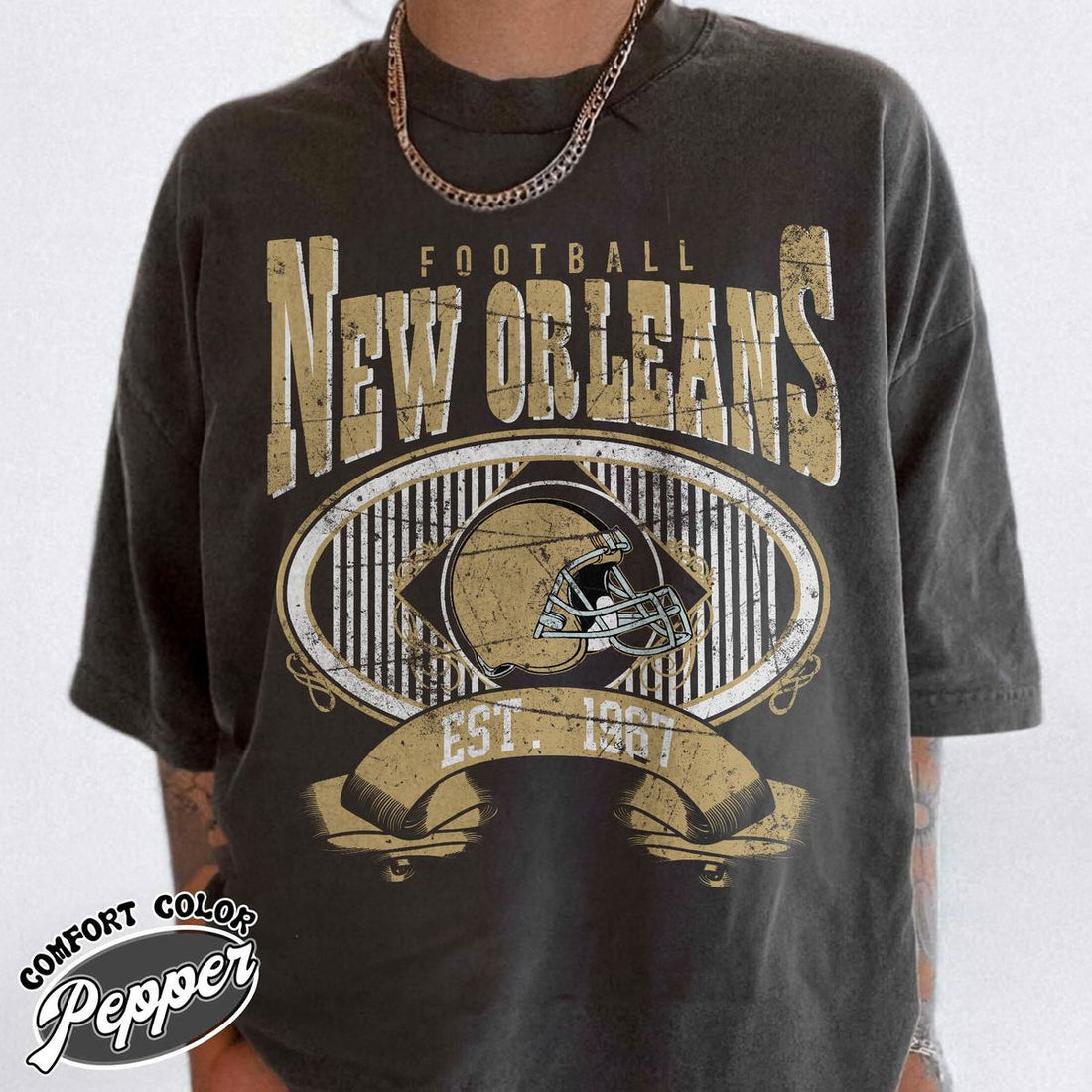 Unisex New Orleans football vintage t-shirt for men and women