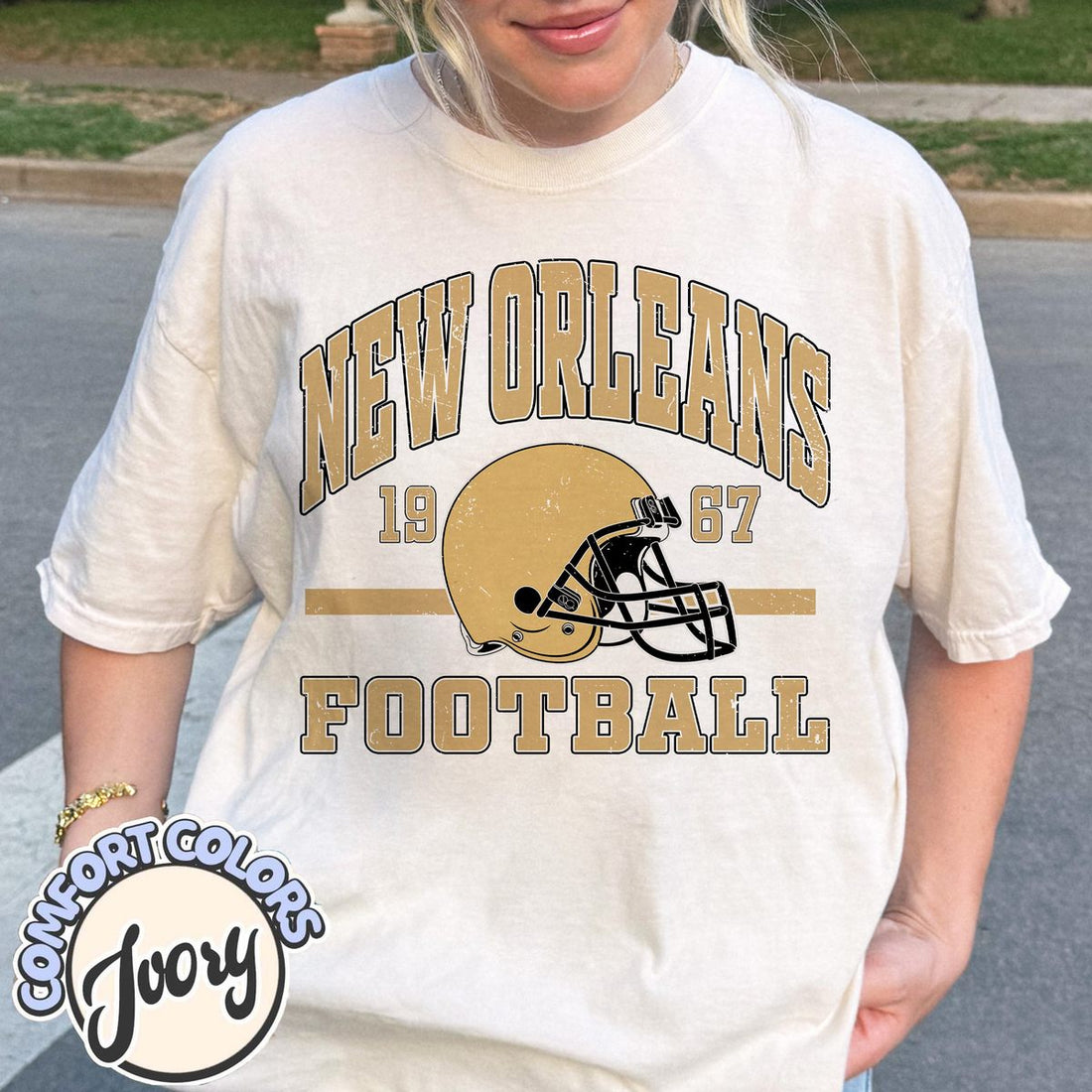 Unisex New Orleans football vintage t-shirt for men and women