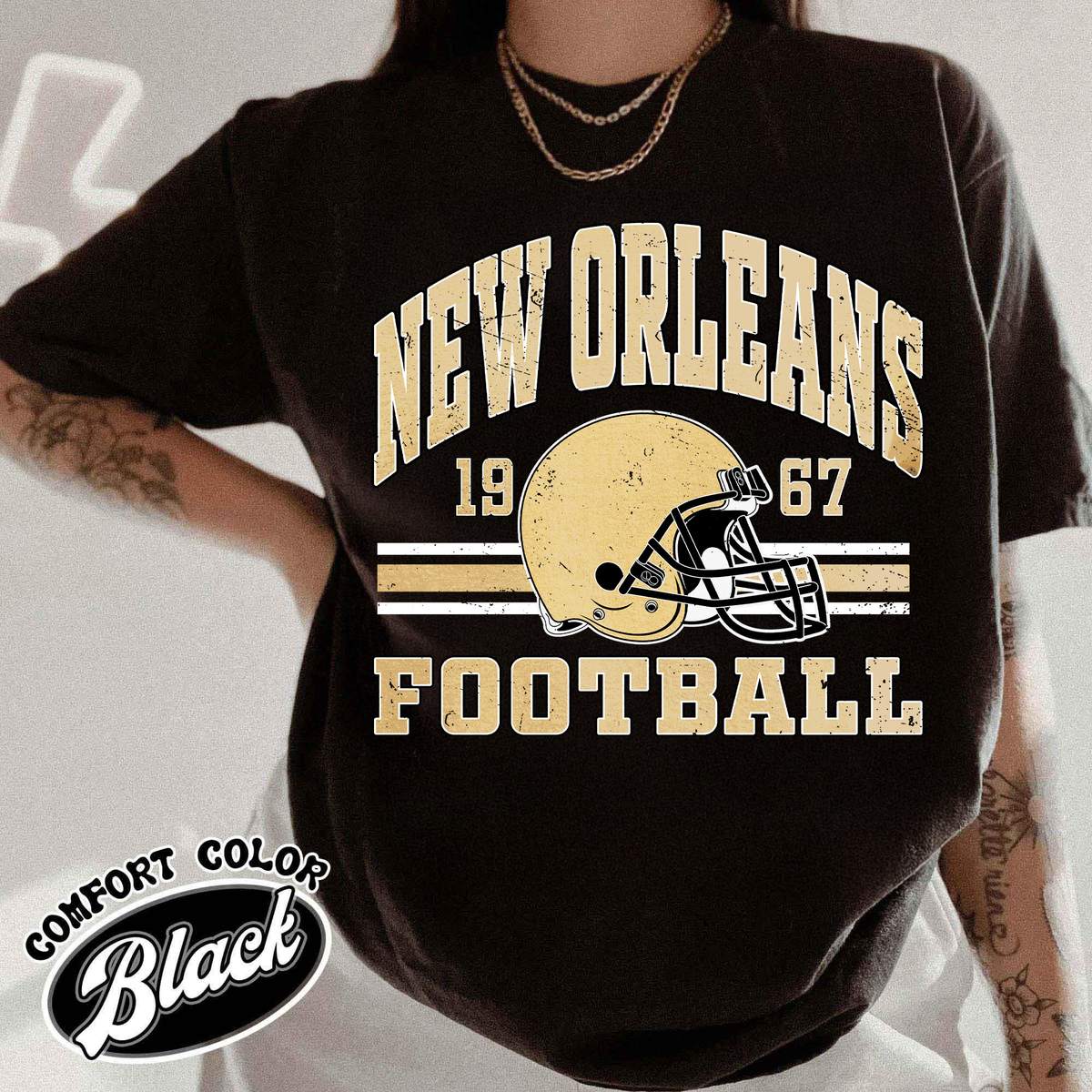 Unisex New Orleans football vintage t-shirt for men and women
