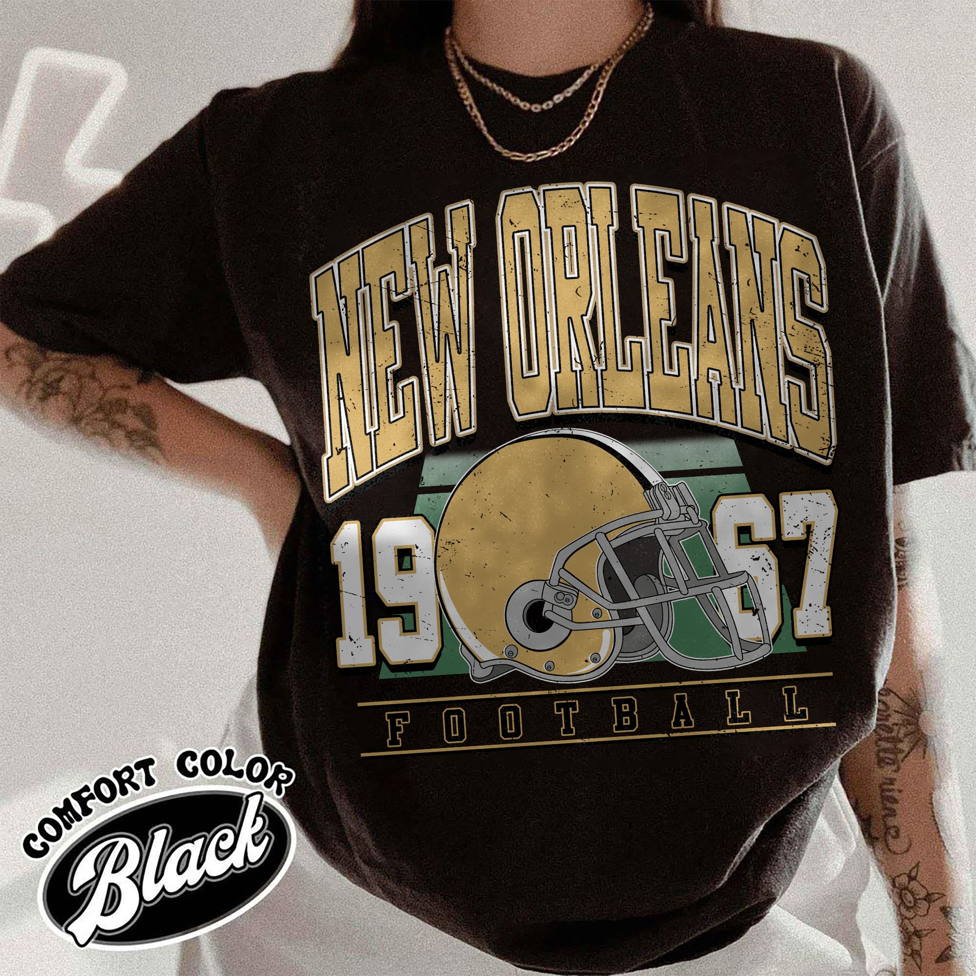Unisex New Orleans football vintage t-shirt for men and women