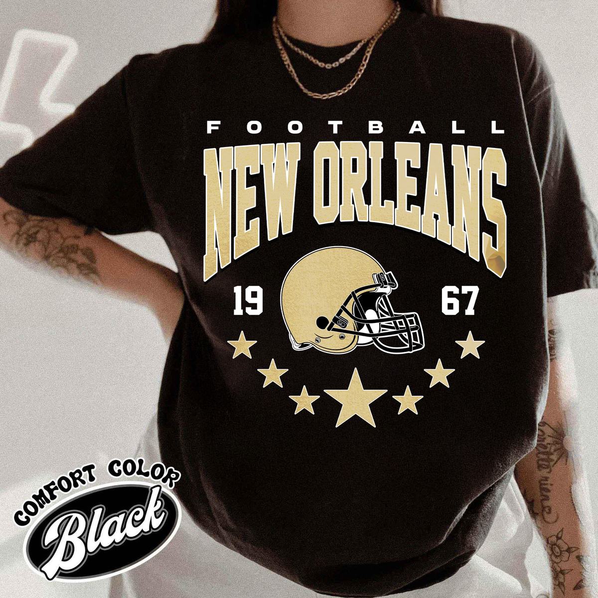 Unisex New Orleans football vintage t-shirt for men and women