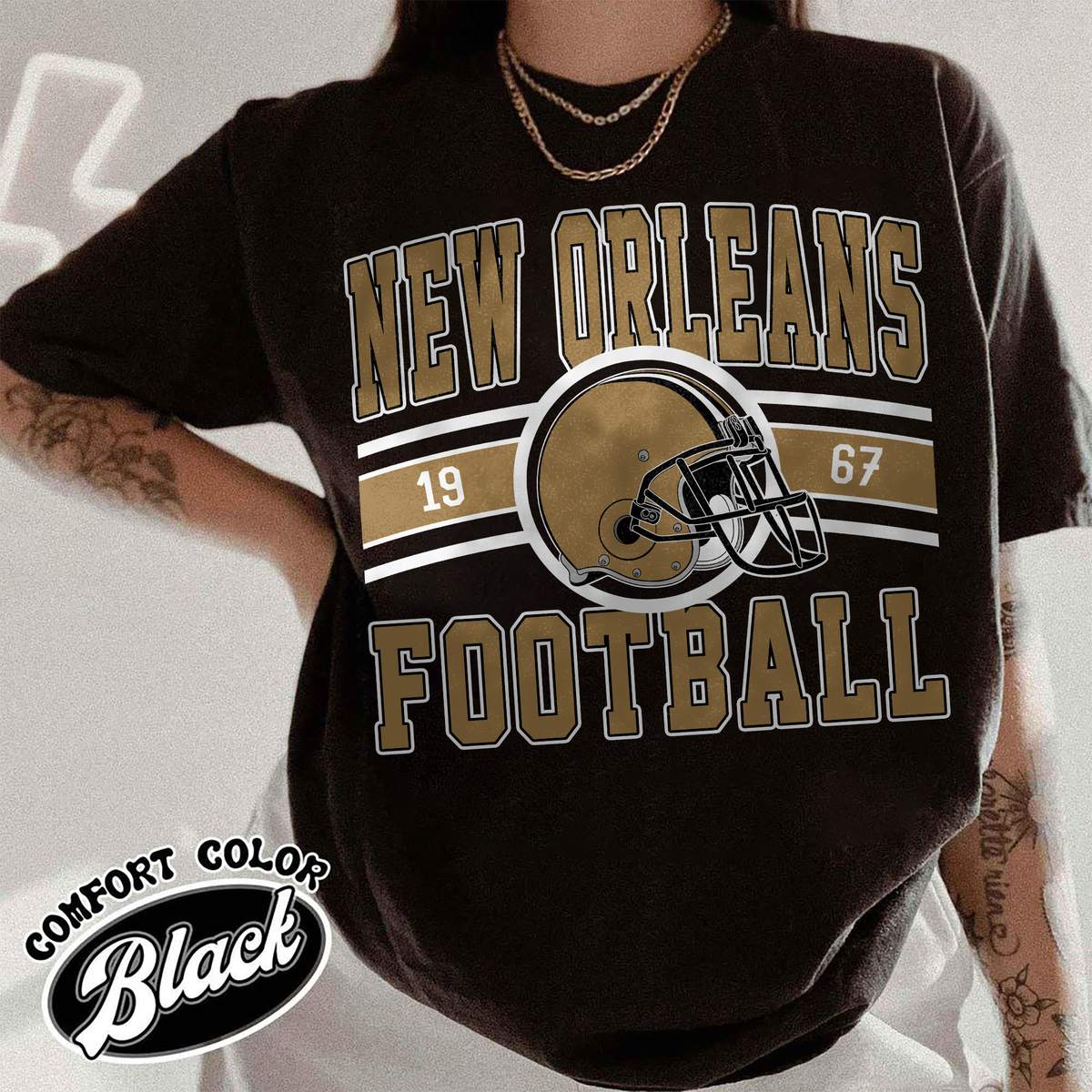 Unisex New Orleans football vintage t-shirt for men and women