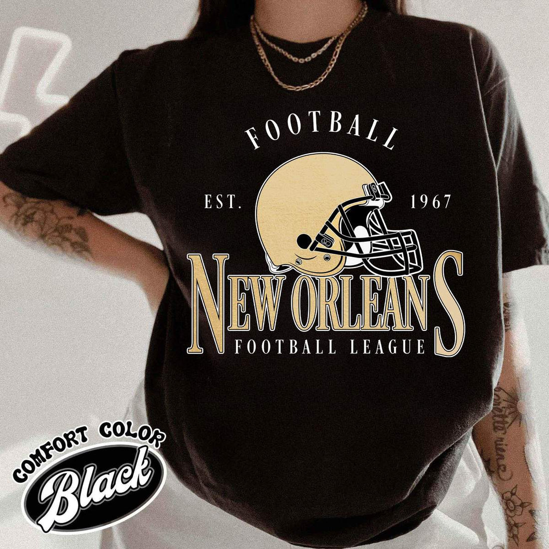 Unisex New Orleans football vintage t-shirt for men and women