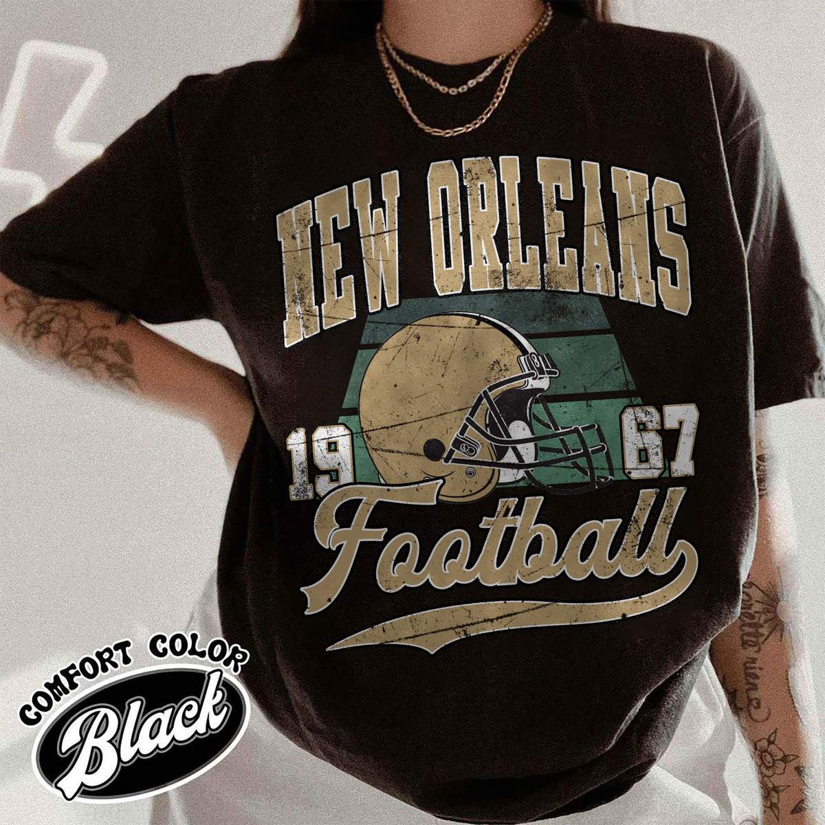 Unisex New Orleans football vintage t-shirt for men and women