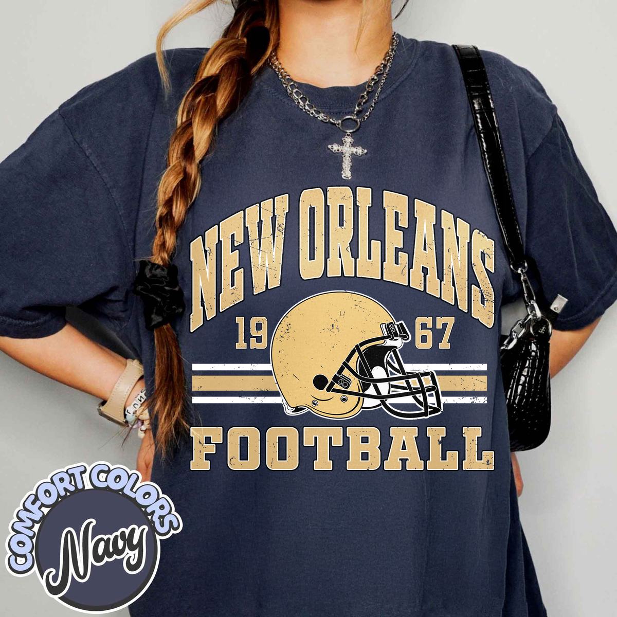 Unisex New Orleans football vintage t-shirt for men and women