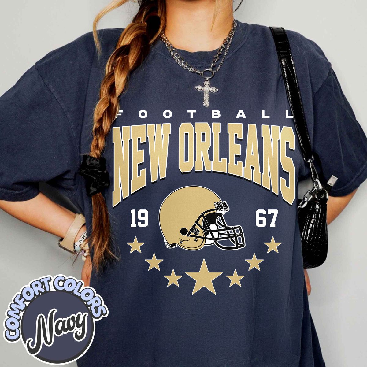 Unisex New Orleans football vintage t-shirt for men and women