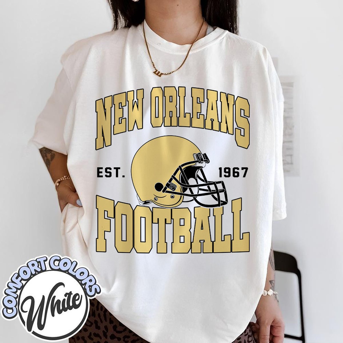 Unisex New Orleans football vintage t-shirt for men and women