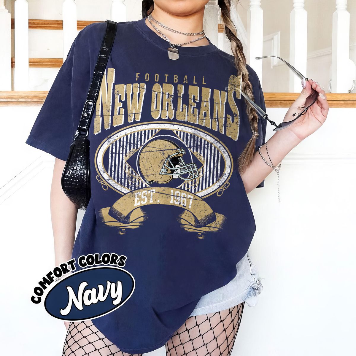 Unisex New Orleans football vintage t-shirt for men and women