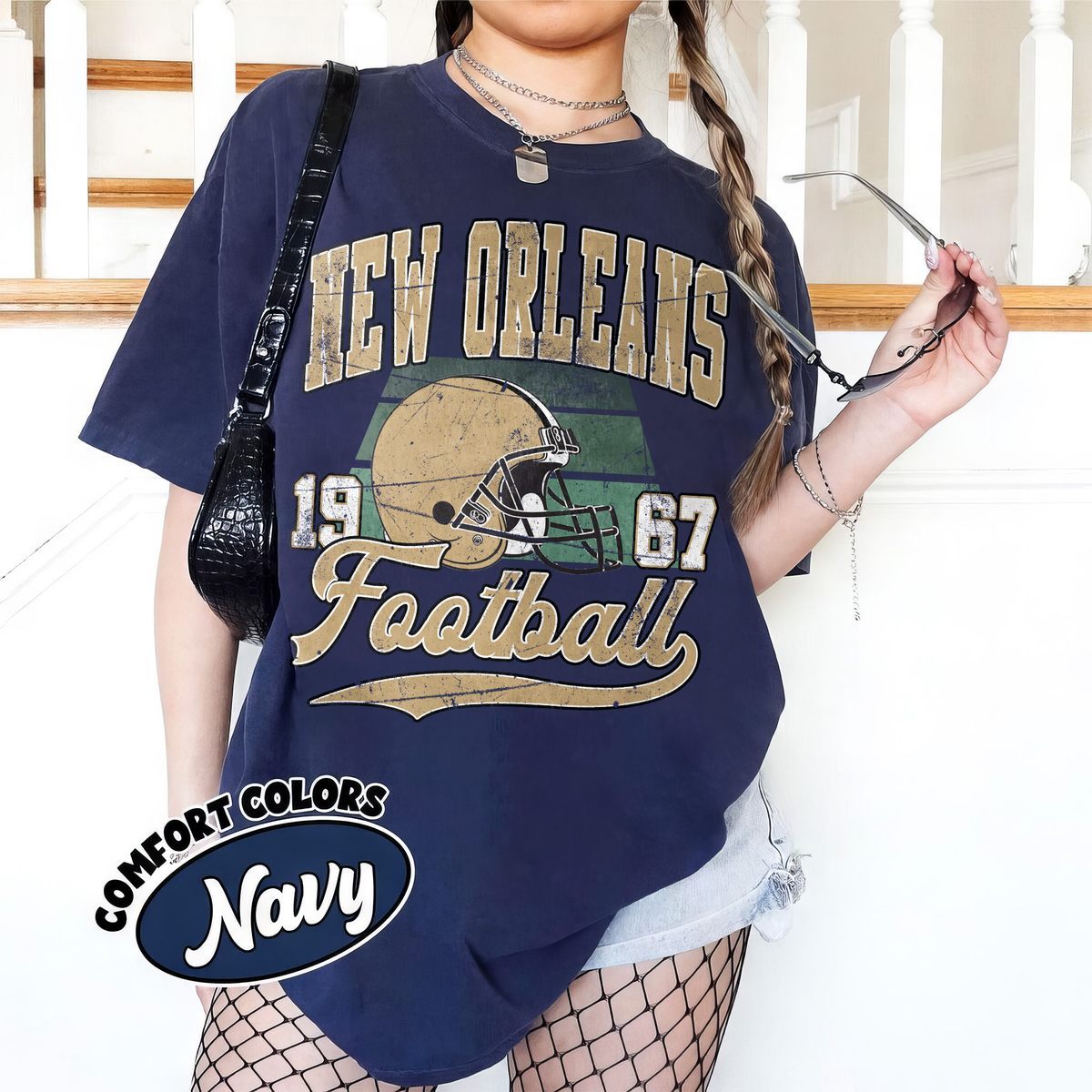 Unisex New Orleans football vintage t-shirt for men and women