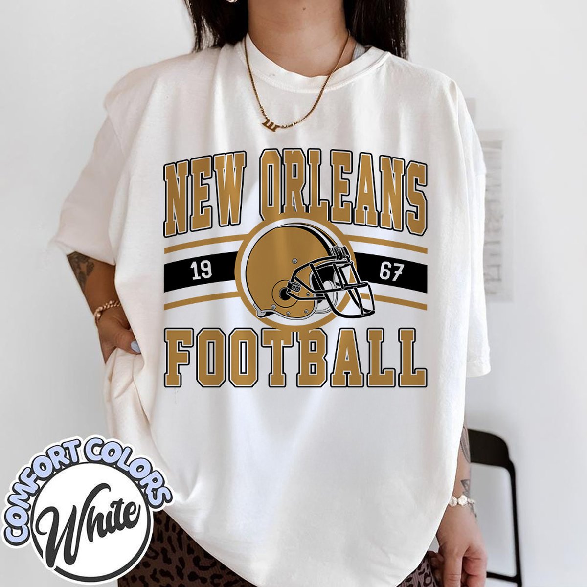 Unisex New Orleans football vintage t-shirt for men and women