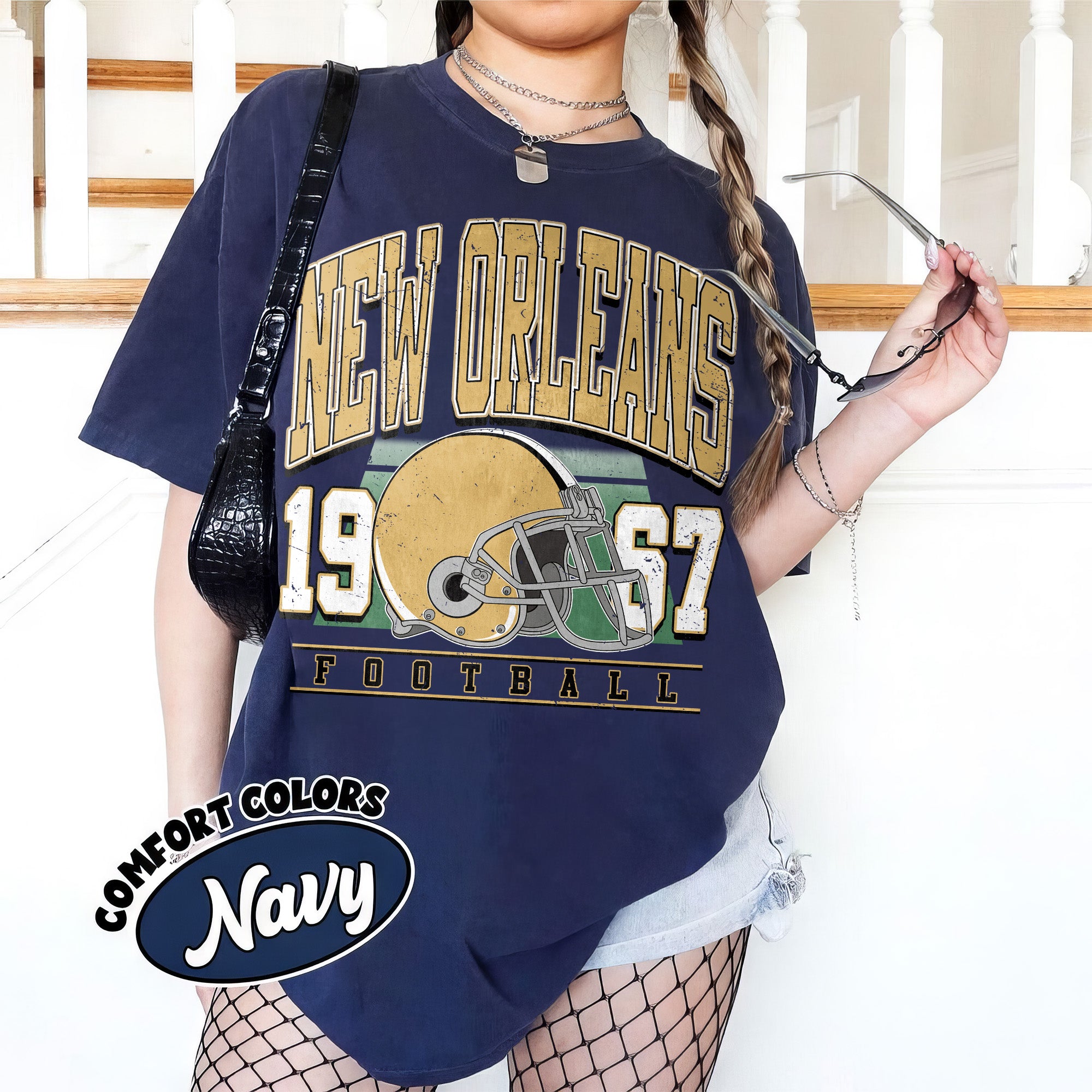 Unisex New Orleans football vintage t-shirt for men and women